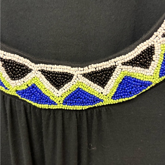 Jessica beaded scoop neck stretchy sleeveless black tank top women's size 3X - Picture 3 of 9